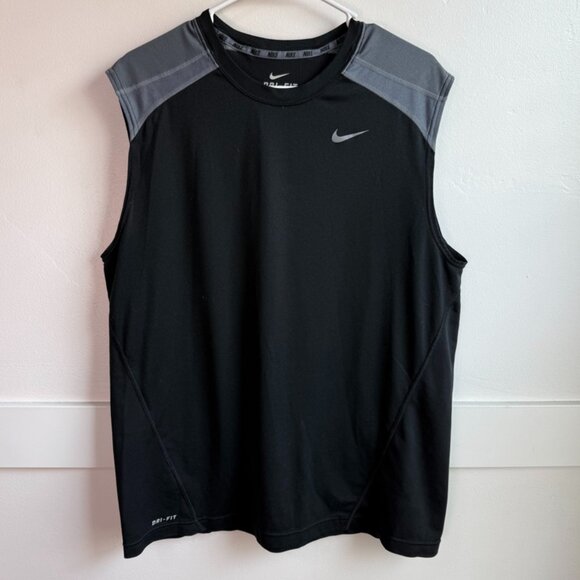 Nike Other - Nike Dri-Fit Black & Gray Muscle Tank Top
